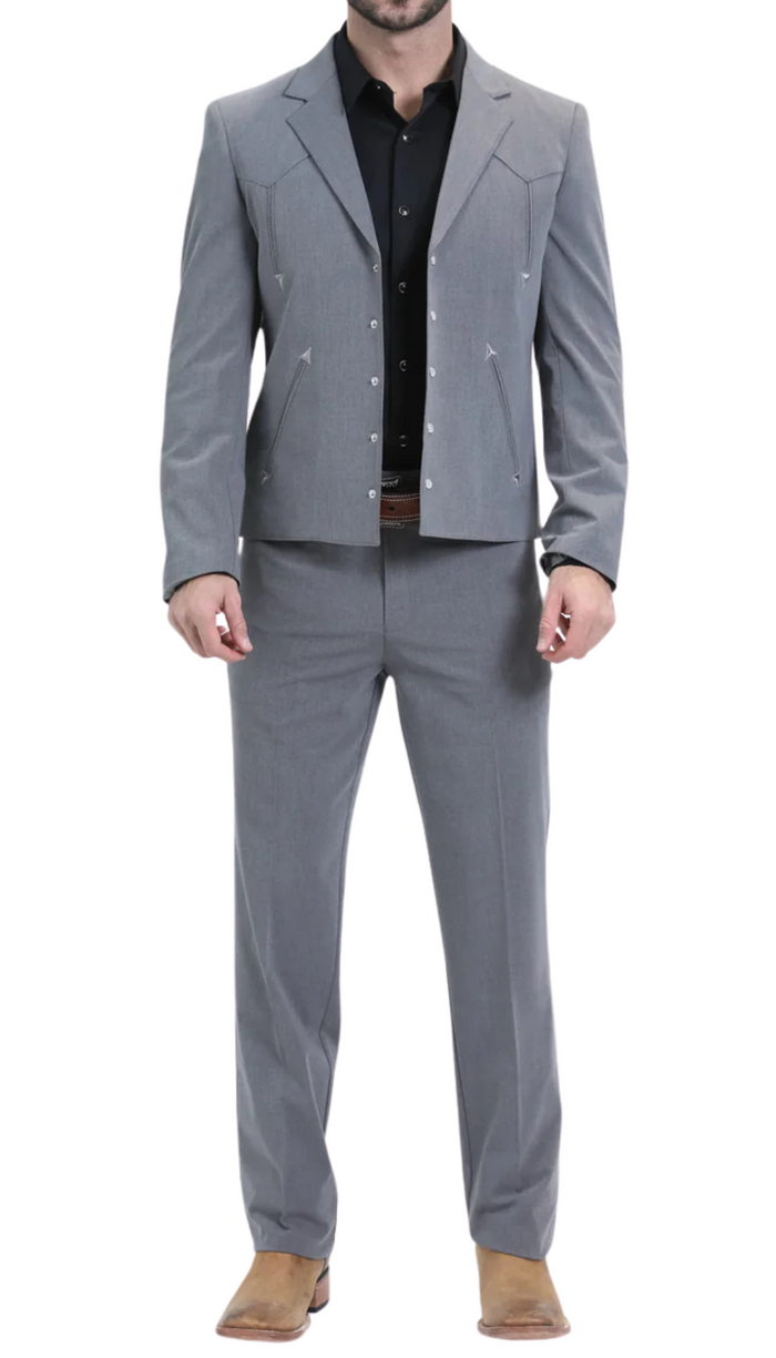 Men's Grey Western Suit Set