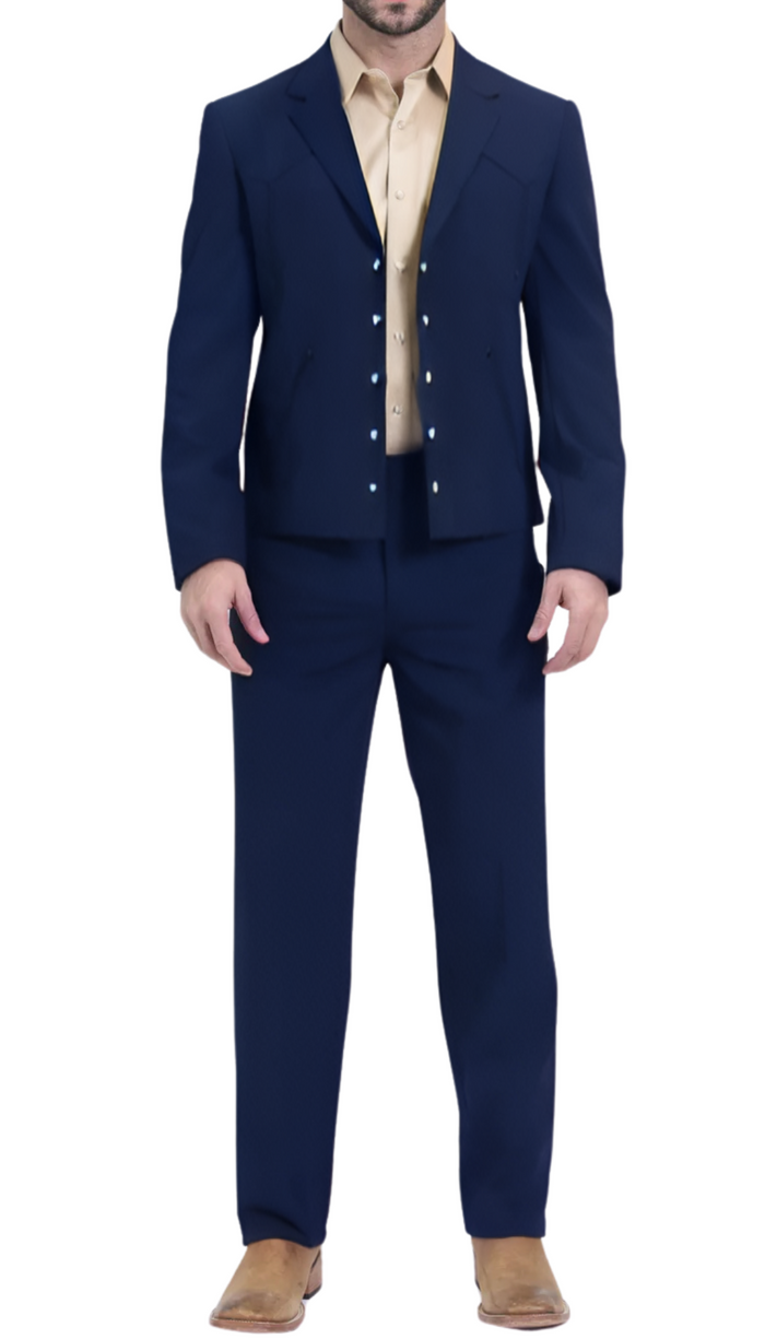 Men's Navy Western Suit Set