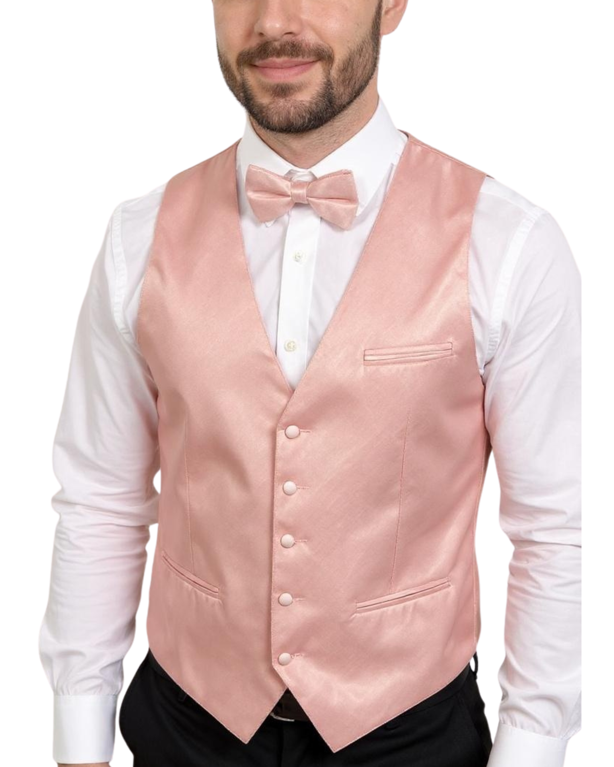 Ferrecci Mens PV600 - Pink with White Back Adjustable Vest Set
