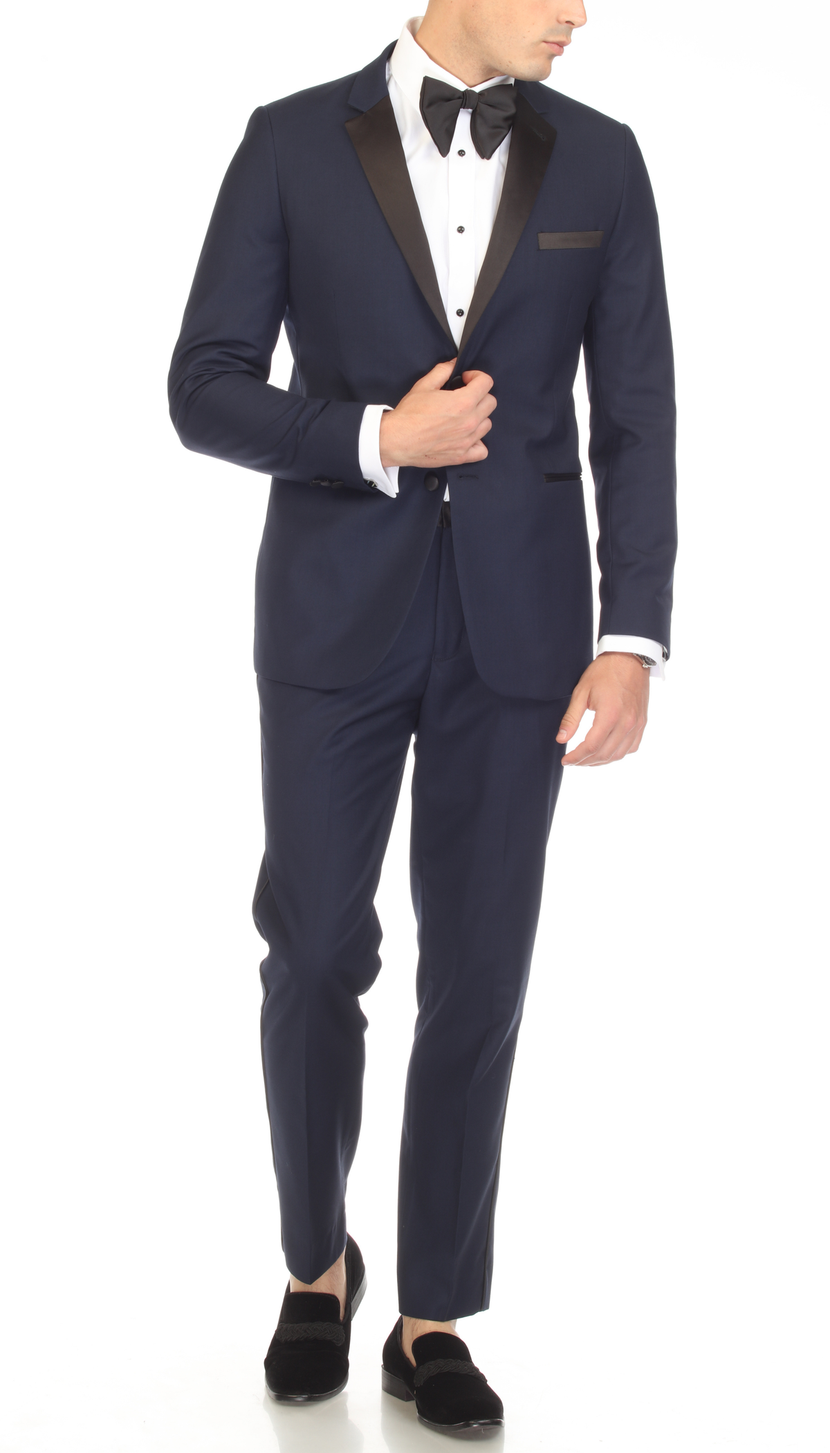 Bronson Navy Slim Fit Notch Lapel Tuxedo
