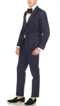 Bronson Navy Slim Fit Notch Lapel Tuxedo