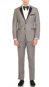 Bronson Grey Slim Fit Notch Lapel Tuxedo