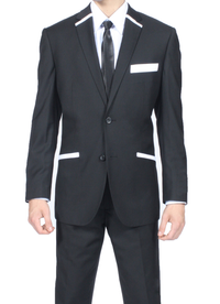Ferrecci Jersey Boy Classic Blazer in Black/White