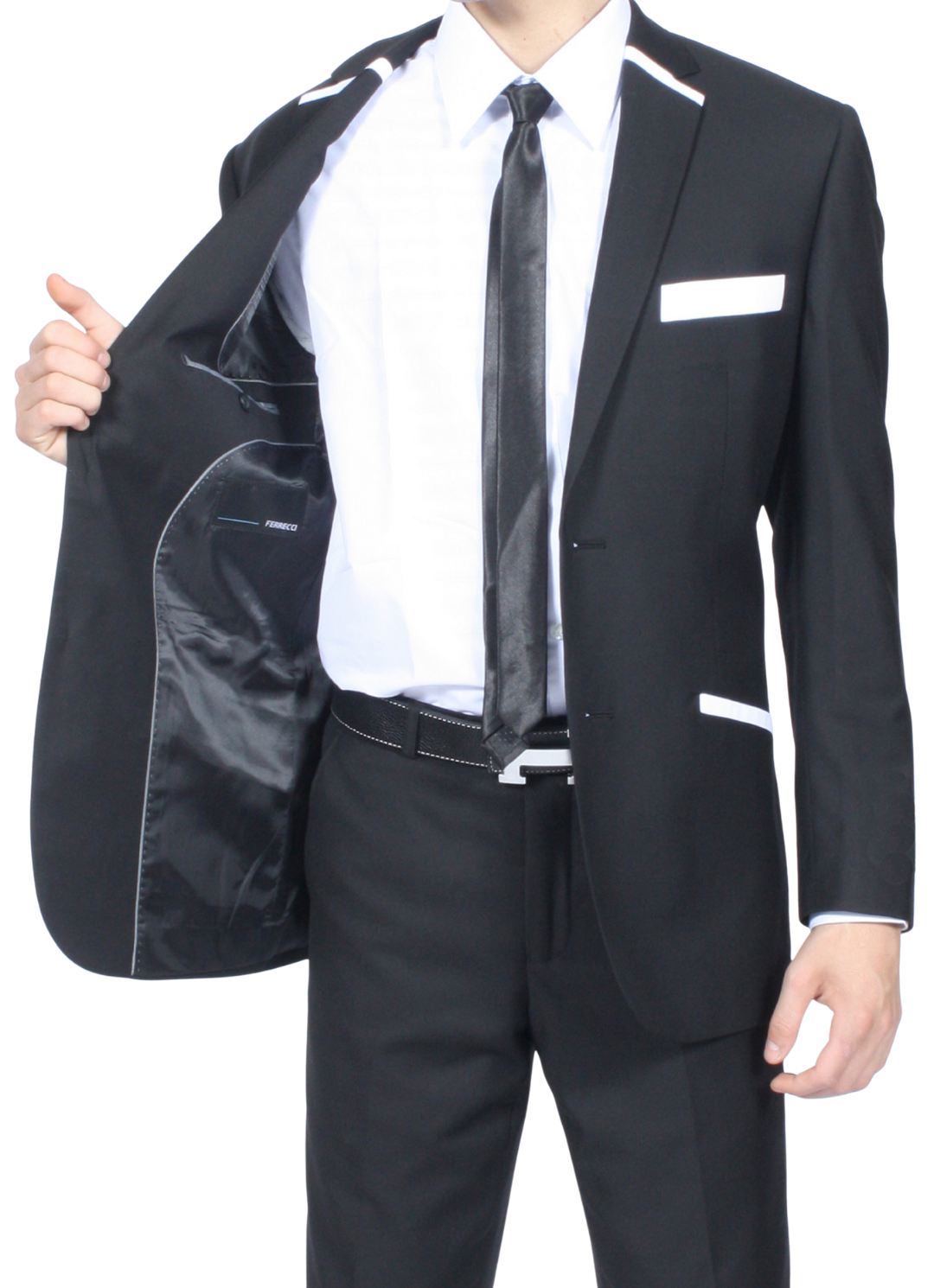 Ferrecci Jersey Boy Classic Blazer in Black/White