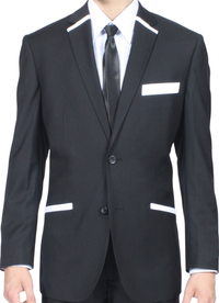 Ferrecci Jersey Boy Classic Blazer in Black/White