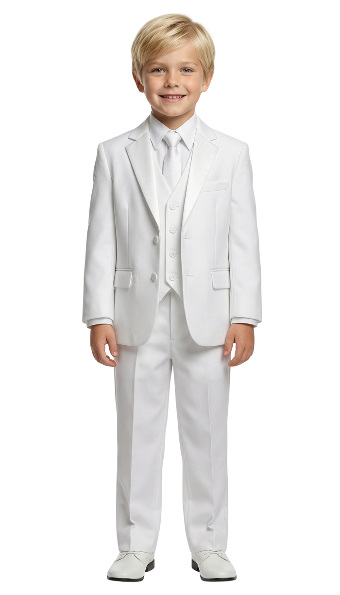 Ferrecci Boys JAX JR 5pc Suit Set White
