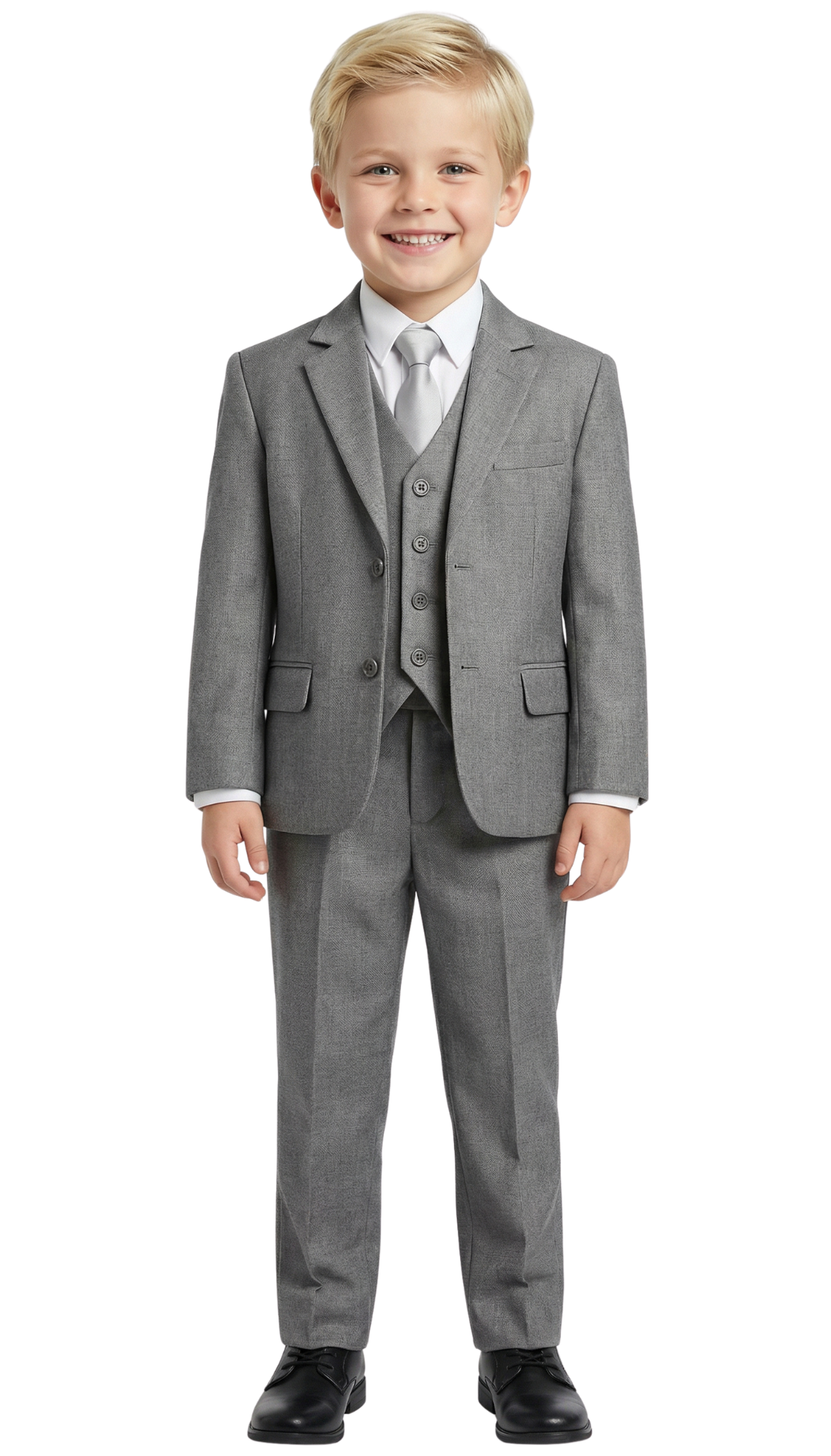Ferrecci Boys JAX JR 5pc Suit Set Light Grey