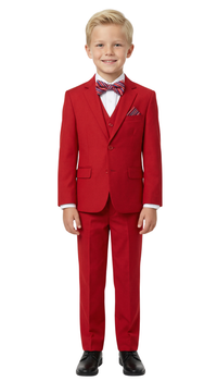 Ferrecci Boys Red JAX JR 5pc Suit Set