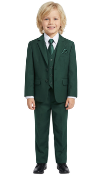 Ferrecci Boys Hunter Green Emerald  JAX JR 5pc Suit Set