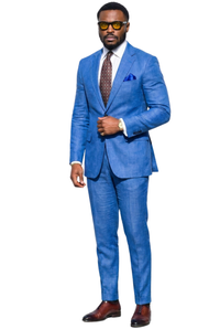 Ferrecci Harwin Mens Hunter Green Textured Tweed Suit.