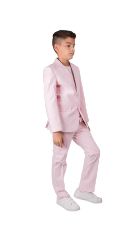 Ferrecci Boys Seersucker 2pc Suit Set Pink