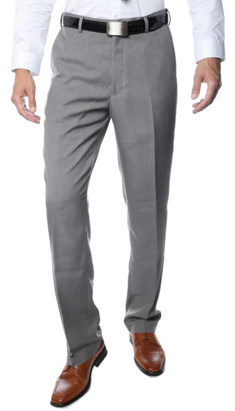 Premium Grey Regular Fit Suspender Ready Formal & Business Pants