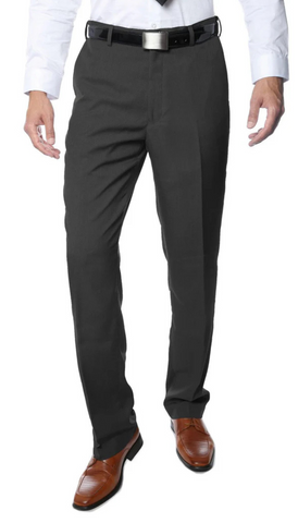 Premium Charcoal Regular Fit Suspender Ready Formal & Business Pants