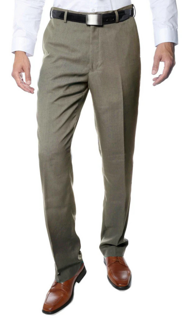 Premium Tan Regular Fit Suspender Ready Formal & Business Pants