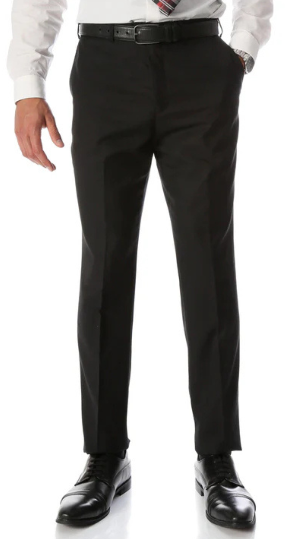 Ben Black Wool Blend Modern Fit Traveler Pants