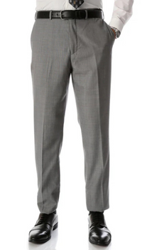 Ben Light Grey Wool Blend Modern Fit Traveler Pants