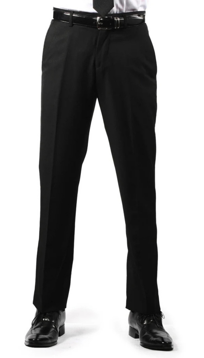 Premium Mens MP101 Black Slim Fit Dress Pants