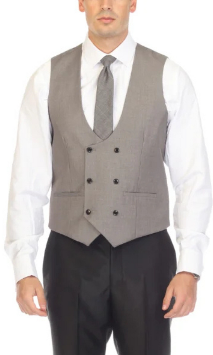 Cruz Mens Double Breasted Grey Vest