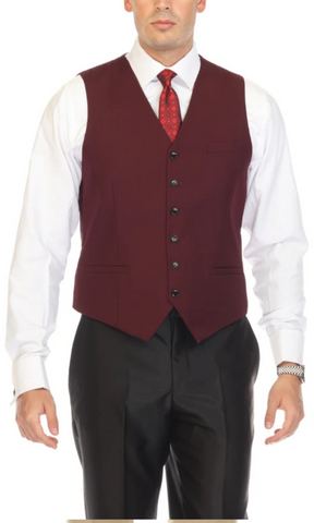 Solo Adjustable Casual & Formal Burgundy Vest