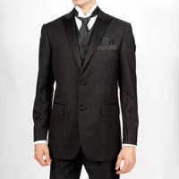 Ferrecci Mens PV300 - Black with Black Back Adjustable Diamond Vest Set