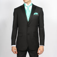 Ferrecci Mens PV300 - Light Turquoise with Light Turquoise Back Adjustable Diamond Vest Set