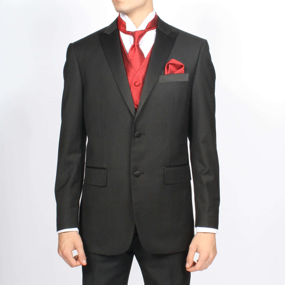 Ferrecci Mens PV300 - Wine with Black Back Adjustable Diamond Vest Set