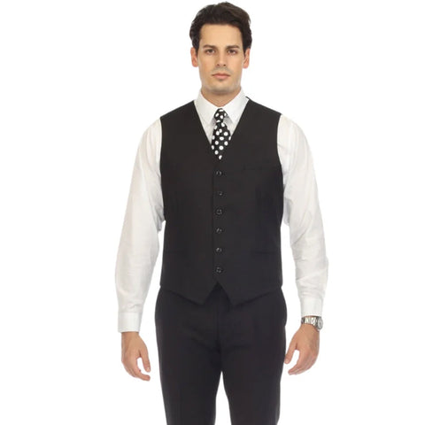 Solo Adjustable Casual & Formal Black Vest