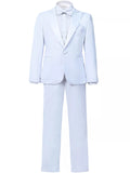 Boys KTUX Modern Fit Notch Lapel 3 Piece White Tuxedo Set