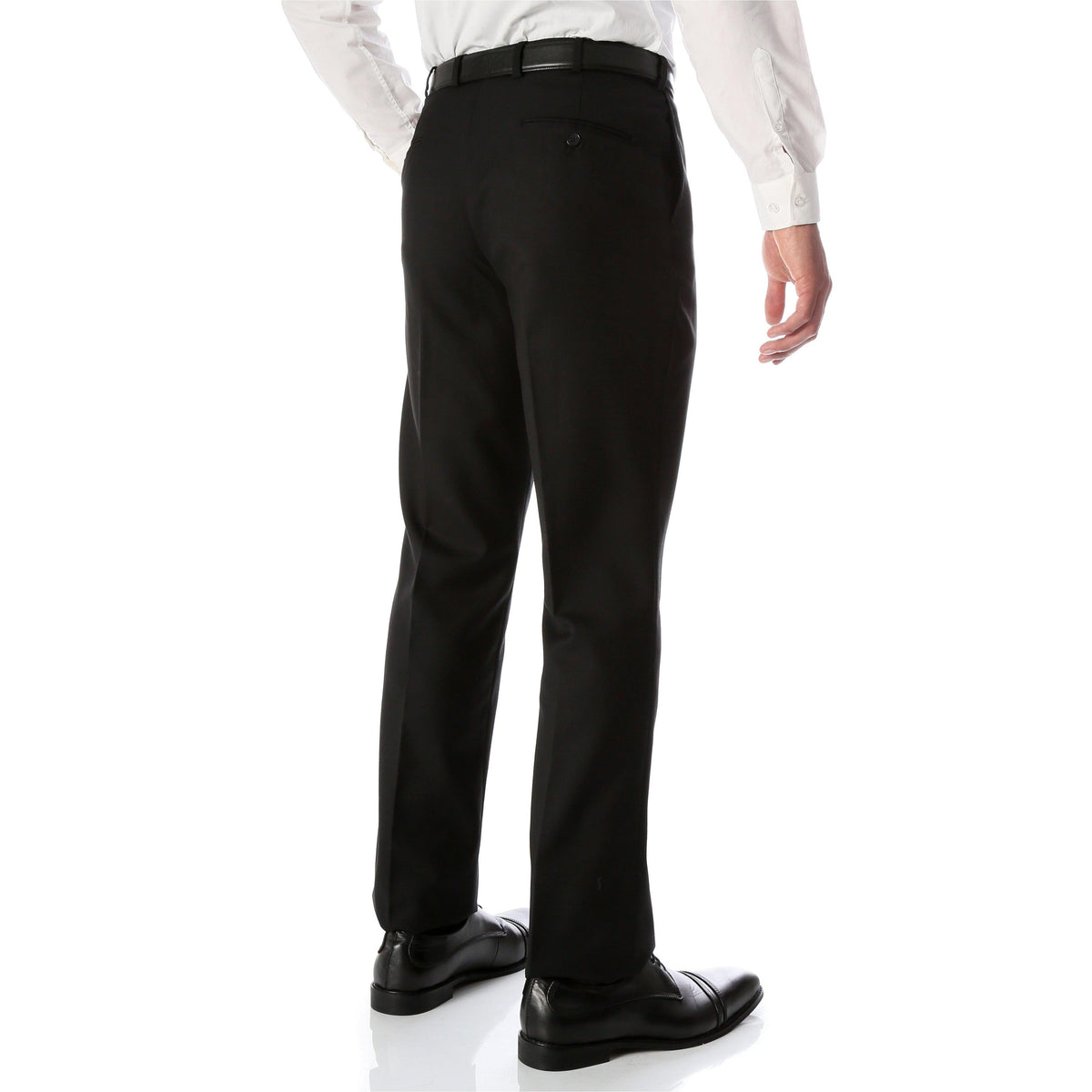 Ben Black Wool Blend Modern Fit Traveler Pants - Ferrecci USA 