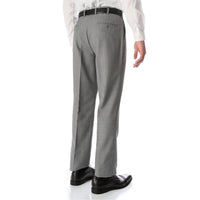 Ben Light Grey Wool Blend Modern Fit Traveler Pants - Ferrecci USA 