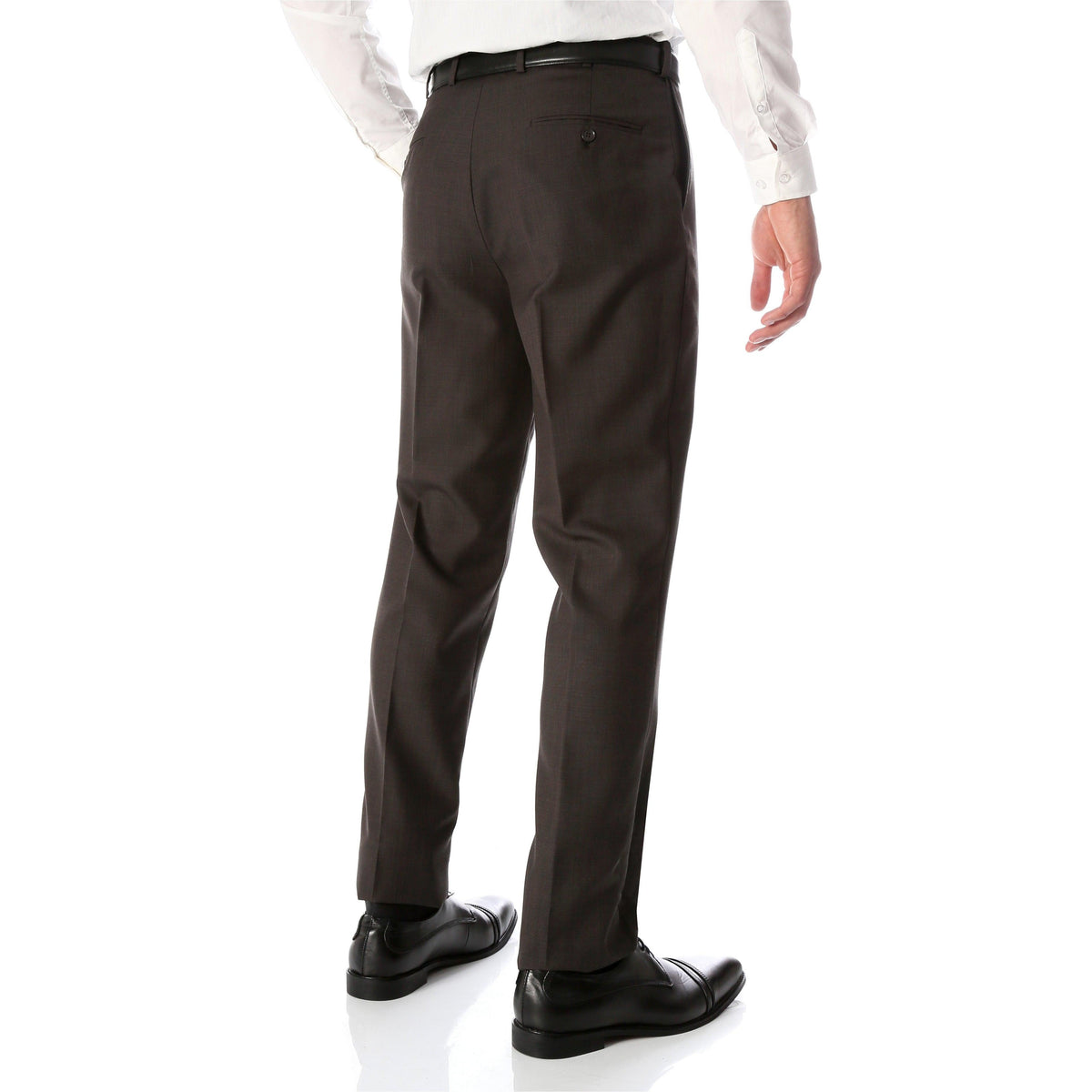 Ben Taupe Wool Blend Modern Fit Traveler Pants | Taupe Wool Pants for men - Ferrecci USA 