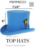 Sky Blue Wool Top Hat