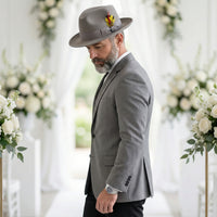 Crushable Light Grey 100% Australian Wool Fedora Hat