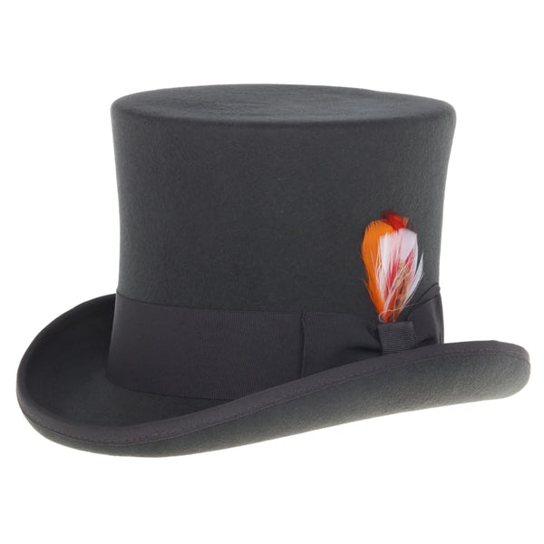 Charcoal Wool Top Hat