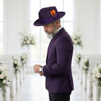Crushable Purple 100% Australian Wool Fedora Hat
