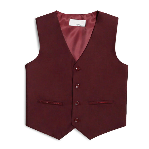 Ferrecci Boys JAX JR 5pc Suit Set Burgundy - Ferrecci USA 