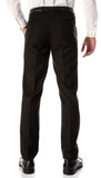 Ferrecci Men's Halo Black Slim Fit Flat-Front Dress Pants - Ferrecci USA 