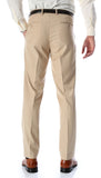 Ferrecci Men's Halo Tan Slim Fit Flat-Front Dress Pants - Ferrecci USA 