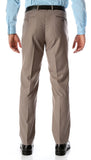 Ferrecci Men's Halo Taupe Slim Fit Flat-Front Dress Pants - Ferrecci USA 