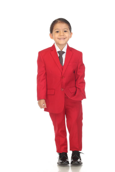 Ferrecci Boys Red JAX JR 5pc Suit Set