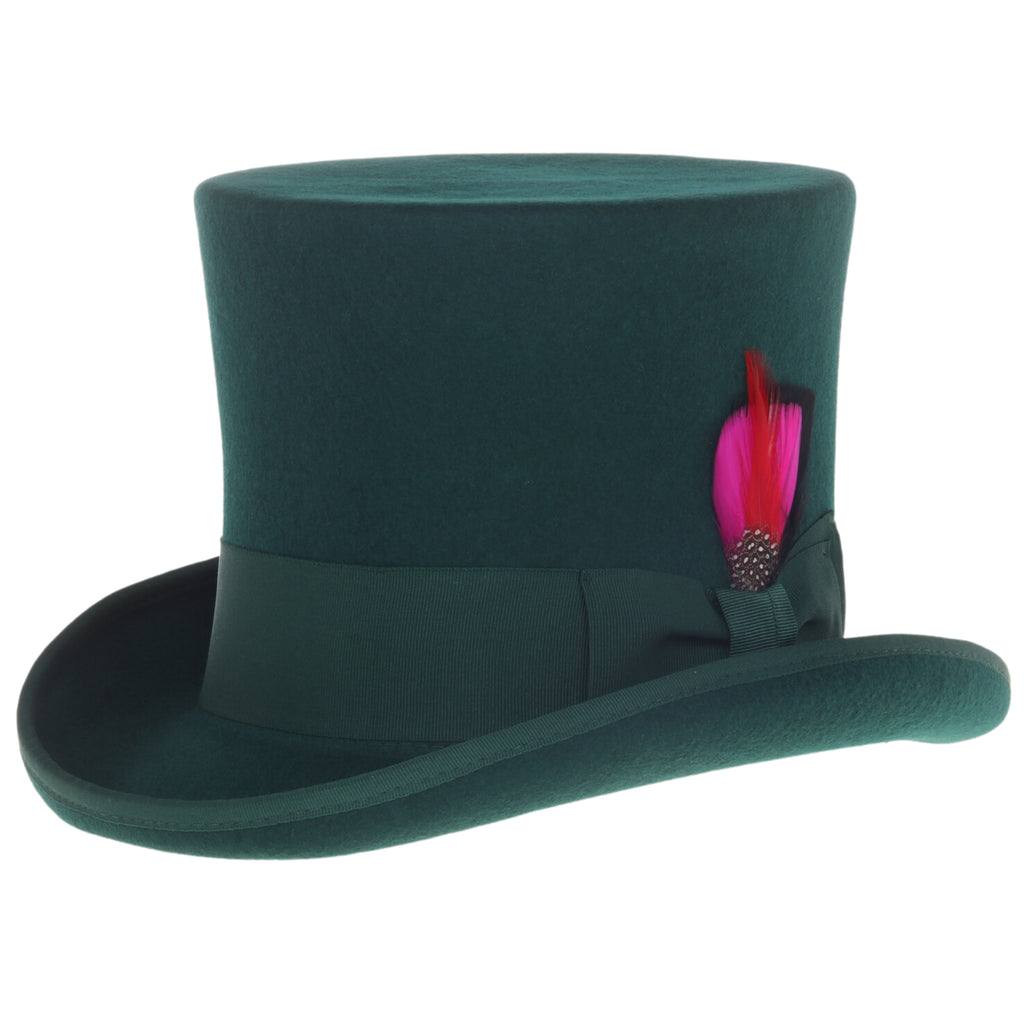 Premium Wool Hunter Green Top Hat