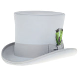 Light Grey Wool Top Hat