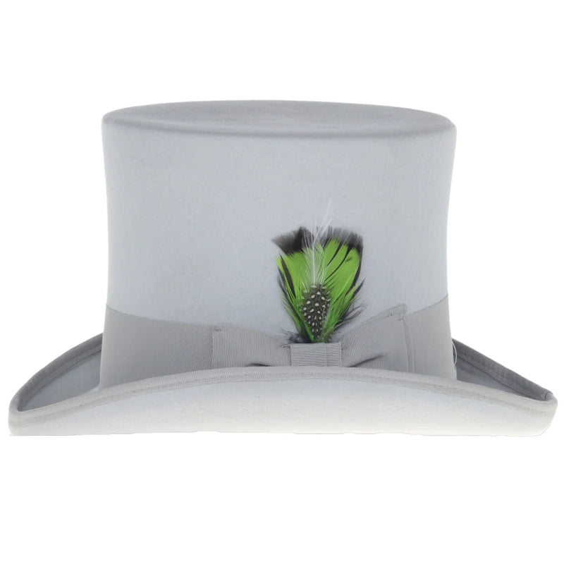 Light Grey Wool Top Hat