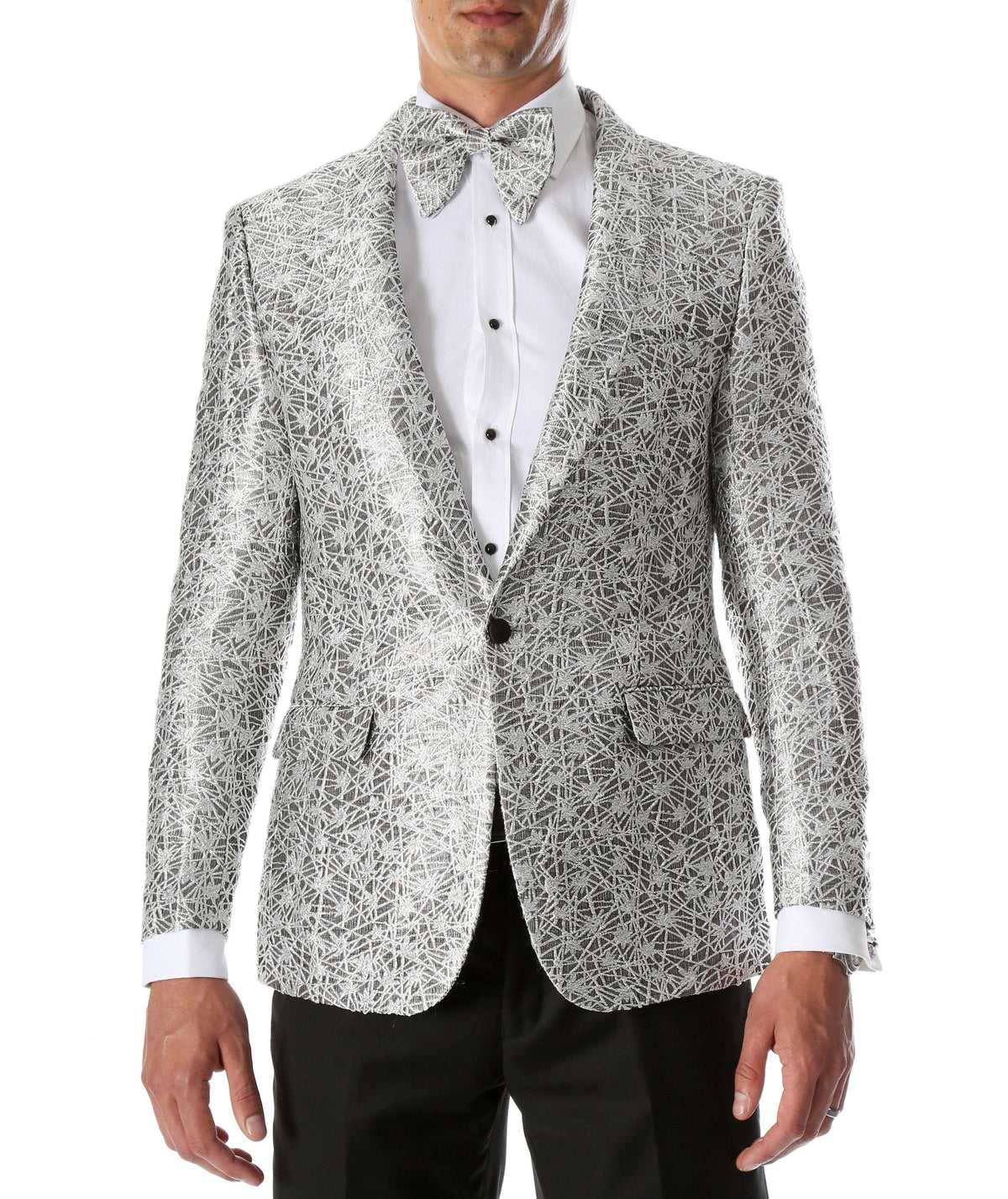 Mens Rene Silver Modern Fit Tuxedo Blazer | FERRECCI - Prom Wear FHYINC Mens Rene Silver Modern Fit Tuxedo Blazer | FERRECCI - Prom Wear FHYINC