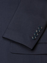 JAX MENS NAVY 2 BUTTON NOTCH LAPEL PICK STITCHING 3 PC SLIM FIT SUIT