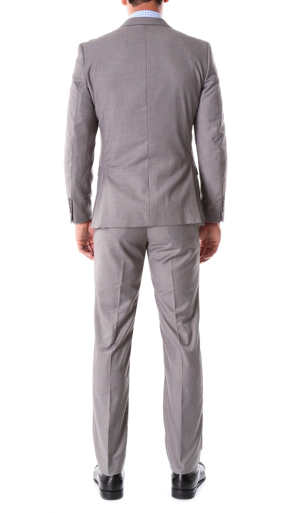 Oslo Grey Notch Lapel 2 Piece Slim Fit Suit - Ferrecci USA 