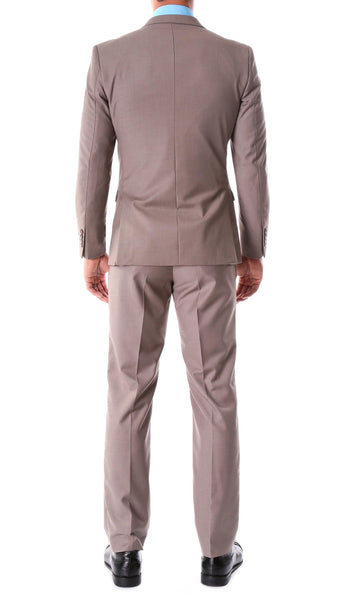 Oslo Taupe Notch Lapel 2 Piece Slim Fit Suit - Ferrecci USA 