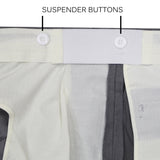 Premium Grey Regular Fit Suspender Ready Formal & Business Pants - Ferrecci USA 