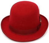 Premium Wool Derby Hat - Red - Ferrecci USA 