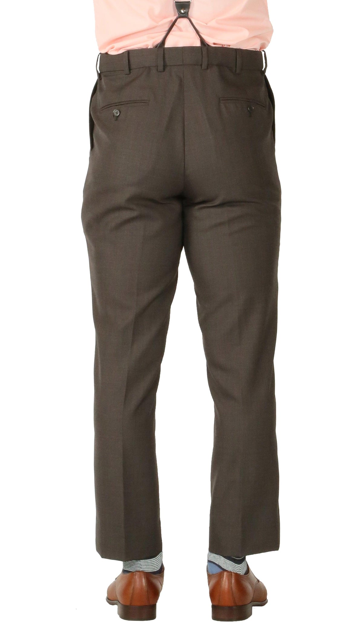 Rod Premium Taupe Wool 2pc Stain Resistant Traveler Suit - w 2 Pairs of Pants - Ferrecci USA 